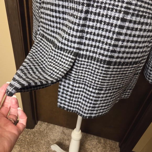 Old Navy Blue & White Houndstooth Coat NWT - Picture 8 of 13